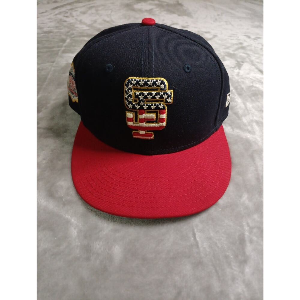 San Francisco Giants New Era American Flag Fitted Cap Hat 7 1/4